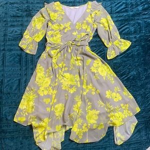 Floral Asymmetrical Dress